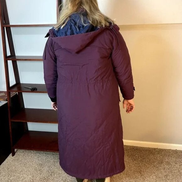 LL Bean Vintage Purple Thinsulate Parka Long Winter Coat in Size Medium/Large - Picture 3 of 16